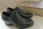 BORN Caley Black Leather Ankle Side Zip Bootie Boots Shoes US 8.5 EUR 40 NWB