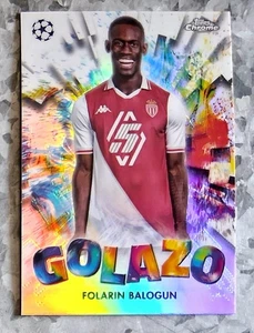 #GZ-26 Folarin Balogun 2024-25 Topps Chrome UEFA GOLAZO - AS Monaco - Picture 1 of 2