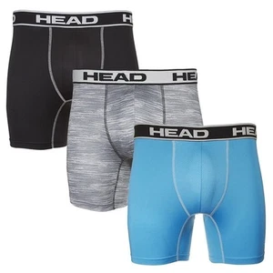 HEAD Mens Performance Underwear 3-PACK Boxer Briefs S-5XL Polyester/Spandex - Picture 1 of 23