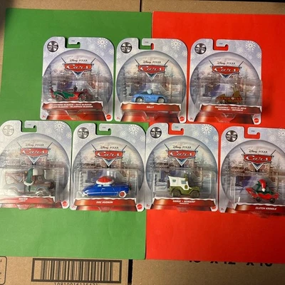 DISNEY PIXAR CARS. HOLIDAY CHRISTMAS SET OF 7  CARS FROM 2025 CASES. NEW STOCK! - Image 1 of 4