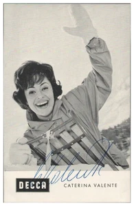 XX1113/ Caterina Valente   Original Autogramm  Decca-Autogrammkarte ca. 1960 - Picture 1 of 2