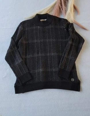 Свитер женский Michael Kors размер L черный вязаный повседневный с длинными рукавами с металлом - Изображение 1 из 4