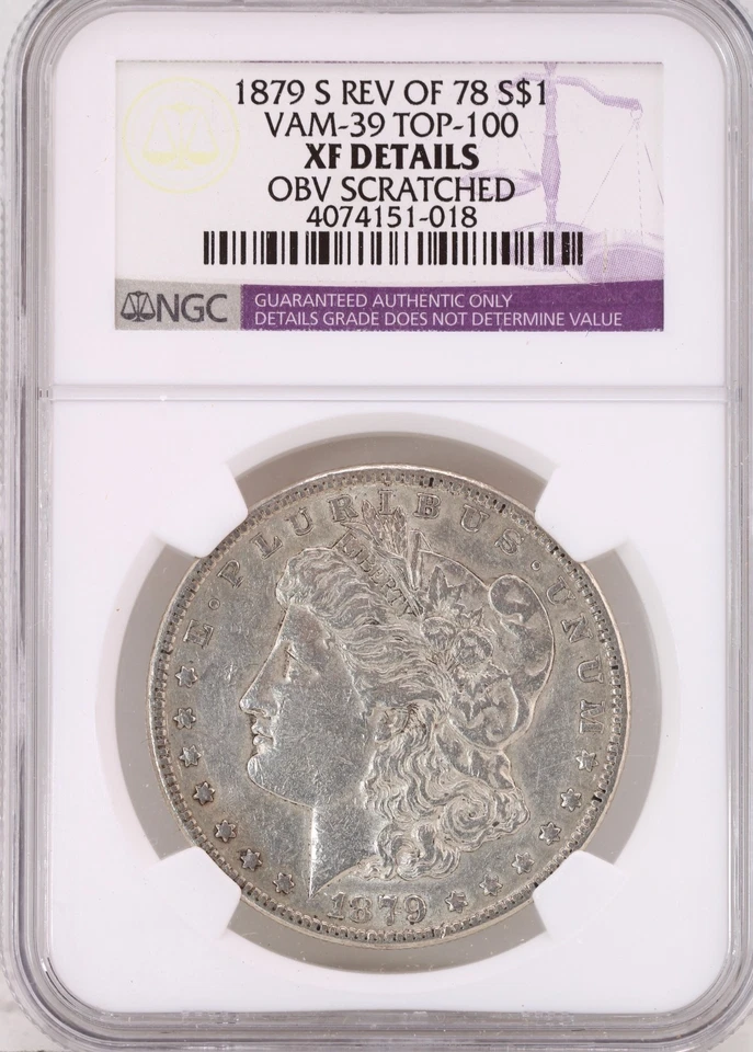 1879-S $1 NGC VAM-39 Reverse of 1878  (Top 100 Coin) - Image 1 of 4