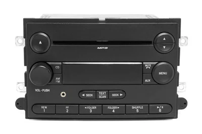 CD player Ford Mercury 07 Explorer Mountaineer AMFM com atualização auxiliar 7L2T-18C869-AE - Imagem 1 de 4