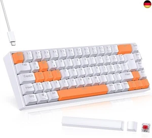 TECURS Gaming-Tastatur Mechanische Hot-Swap-Fähige, Gamer Tastatur RGB mit - Bild 1 von 8