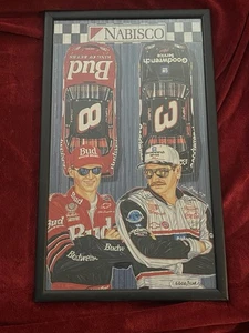 DALE EARNHARDT JR AND DALE EARNHARDT NABISCO POSTER FRAMED Sam Bass ‘99 - Picture 1 of 1