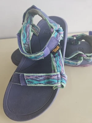 Teva Girls Hurricane XLT 2 Sport Sandal, Delmar Sea Glass/Purple Size 1 - Изображение 1 из 4