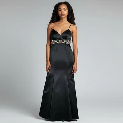 Maxi Vestido Vintage Y2K Betsy Adam Sirena Talla 4 Baile de graduación Y2K Elegante Con Cuentas Foto 1 de 4