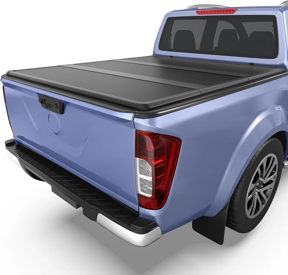 Cubierta rígida Tonneau de 5 ft 3 pliegues para camión Nissan Frontier impermeable 2005-2026 Foto 1 de 4