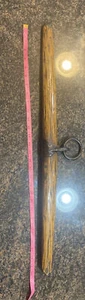 Vtg Antique 30” Wooden Single Tree Yoke Oxen Horse Iron Hooks Farm Rustic Baker - Picture 1 of 7