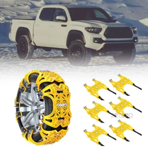 6x Wheel Tire Anti-Slip Chains Emergency For Toyota Tacoma 265/70/R16 245/75/R16 - Picture 1 of 13