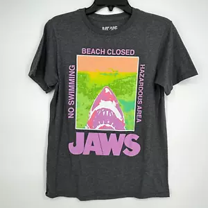 Camiseta Jaws Jóvenes Niños Talla XL Gráfica Playa Cerrada Pastel Tiburón Gris Carbón - Imagen 1 de 8