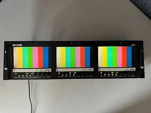 Marshall V-R63P Triple 3 x 5.8 " Rack Mounted LCD Video Monitor - Picture 1 of 5
