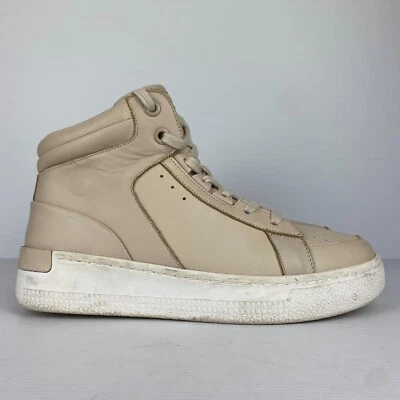 Zapatillas deportivas informales altas de cuero beige Aldo para mujer EE. UU. 9 Foto 1 de 4