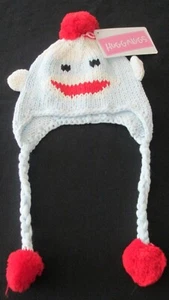 NWT BOUTIQUE HUGGALUGS BABY BOYS MONKEY KNIT TASSEL HAT 6-24 MONTHS - Picture 1 of 2