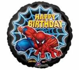 18" Happy Birthday Spiderman Foil Balloon - Picture 1 of 1