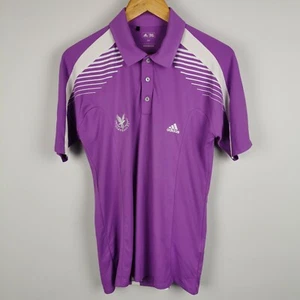 ~ Adidas ~ Gleneagles ~ Adizero Men's Polo Shirt ~ S/P Small ~ Purple & White ~ - Picture 1 of 8