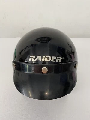 Casco RAIDER Cara Abierta 26-611-15 Negro Brillante MOTOCICLETA Adulto Aprobado L DOT Foto 1 de 3