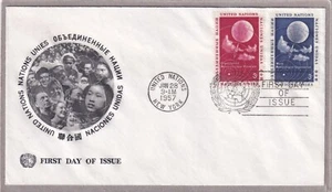 Firsttagsbrief/FDC - Naciones Unidas NY - Organización Meteorológica Mundial - 1957 - Imagen 1 de 1