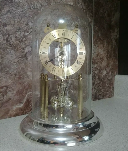 Vintage Germany S Haller Skeleton Anniversary Clock 11" Cover