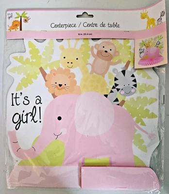 Animal Theme It's A Girl Centerpiece Decoration/ It's A Girl Baby Shower - Image 1 of 4