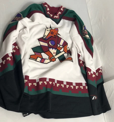 Vintage Pro Player Phoenix Coyotes NHL Hockey Jersey Youth Boys L/XL Embroidered Cover