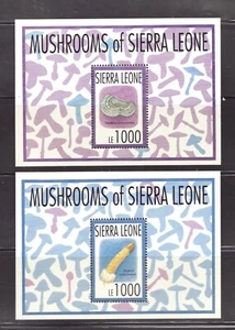 1993 Sierra Leone Sc #1626-27 Souvenir Sheets - Mushrooms Cv$13 - Picture 1 of 1