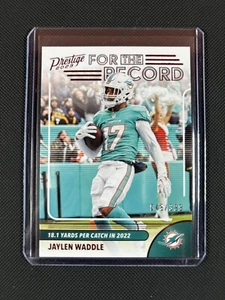 Jaylen Waddle 2023 Prestige - For the Record Xtra Points Red - Dolphins /399 - Picture 1 of 2