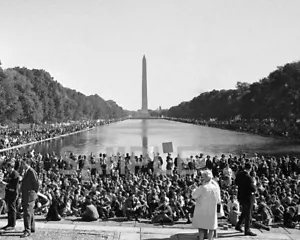 Piscina reflectante de protesta de guerra con monumento a Washington 8""x 10"" Foto de Vietnam 172 - Imagen 1 de 2
