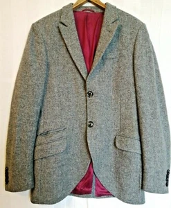 Jack Wills Grey 100% Wool Red Lining Blazer Size Small - Picture 1 of 10