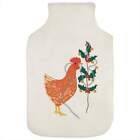 'Chicken decorating the holly bush' Hot Water Bottle Cover (HW00031643)