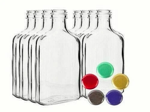 GLASS Bottles 10 x 200ml - Color Screw Caps Home Brewing Fast Shipping UK - Image 1 of 4