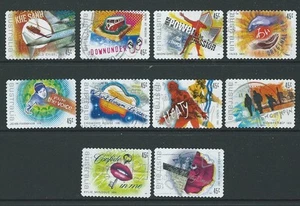 AUSTRALIA 2001 ROCK AND POP MUSIC SET OF 10 SELF ADHESIVE FINE USED - Picture 1 of 1