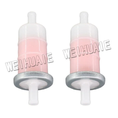 2x 5/16" Inline Fuel Filter For Universal Kawasaki Yamaha Honda Suzuki Models - Image 1 of 4