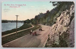 Vtg Post Card The River Drive, Fairmount Park, Philadelphia, PA C413 - Picture 1 of 2