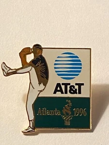 Vintage 1996 AT&T Atlanta Olympic Pin Baseball ATT Logo - Bild 1 von 2
