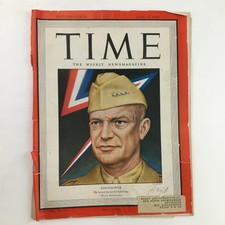 Time Magazine June 19 1944 Vol. 43 No. 25 Dwight Eisenhower World Battlefronts