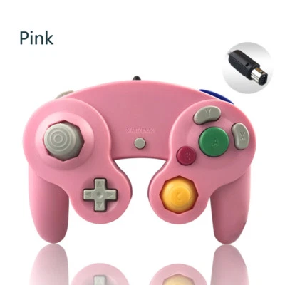 Pink Wired Game Shock Controller Pad for Nintendo GameCube NGC Wii KIDS Gift - Image 1 of 2