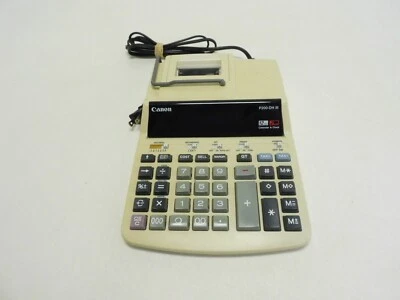 Canon P200-DHIII 2 Color 12 Digit Accounting Adding Machine Calculator Tested - Image 1 of 4