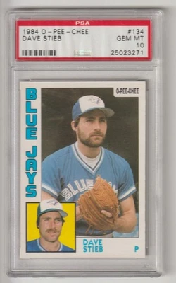 1984 O-Pee-Chee #134 Dave Steib PSA 10 - Image 1 of 2
