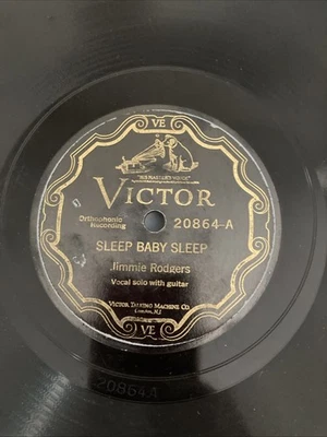 Jimmie Rogers - Sleep Baby Sleep Soldier’s Sweetheart Victor 78 Oakland Pressing - Image 1 of 4