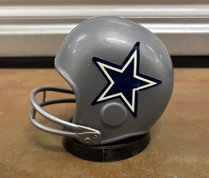 Mini casco de plástico vintage 1976 Dallas Cowboys banco falta cubierta inferior - Imagen 1 de 5