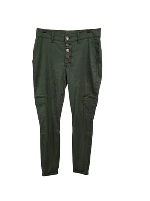 Cabi 5872 Button Fly Skinny Cargo Pants Army Green Womens Size 6 - Image 1 of 4