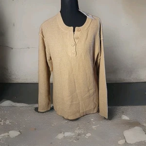 *NUEVO CON ETIQUETAS* Suéter para mujer ZESICA manga larga cuello redondo talla pequeña-camel lados divididos - Imagen 1 de 9