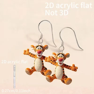 Pendientes colgantes de acrílico Winnie the Pooh Tigger - Nuevos Foto 1 de 2