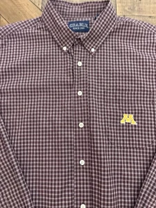 Minnesota Gophers Crable Herren 2XL Knopfleiste lang Slv weinrot weiß kariert 165 - Bild 1 von 10
