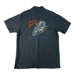 Harley Davidson Tori Richard Embroidered Black National Championship Shirt M - Picture 1 of 6