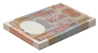 India 2 Rupias X 100 Piezas, 1977, P-79j, UNC Paquete Completo Foto 1 de 2