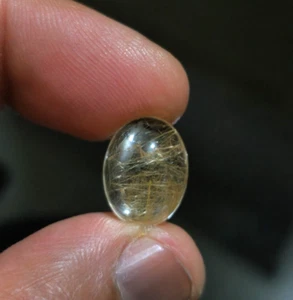 Natürlicher AAA + goldener Rutilquarz ovale Form Cabochon 10,55 crt loser Edelstein - Bild 1 von 6