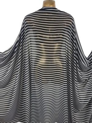 CHEAPEST FABRICS UK *NEW*Smooth Chiffon Floral Striped Print Dress/Craft Fabric*FREE P&P*